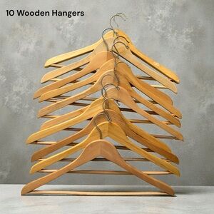 Set of 10 Wooden Hangers